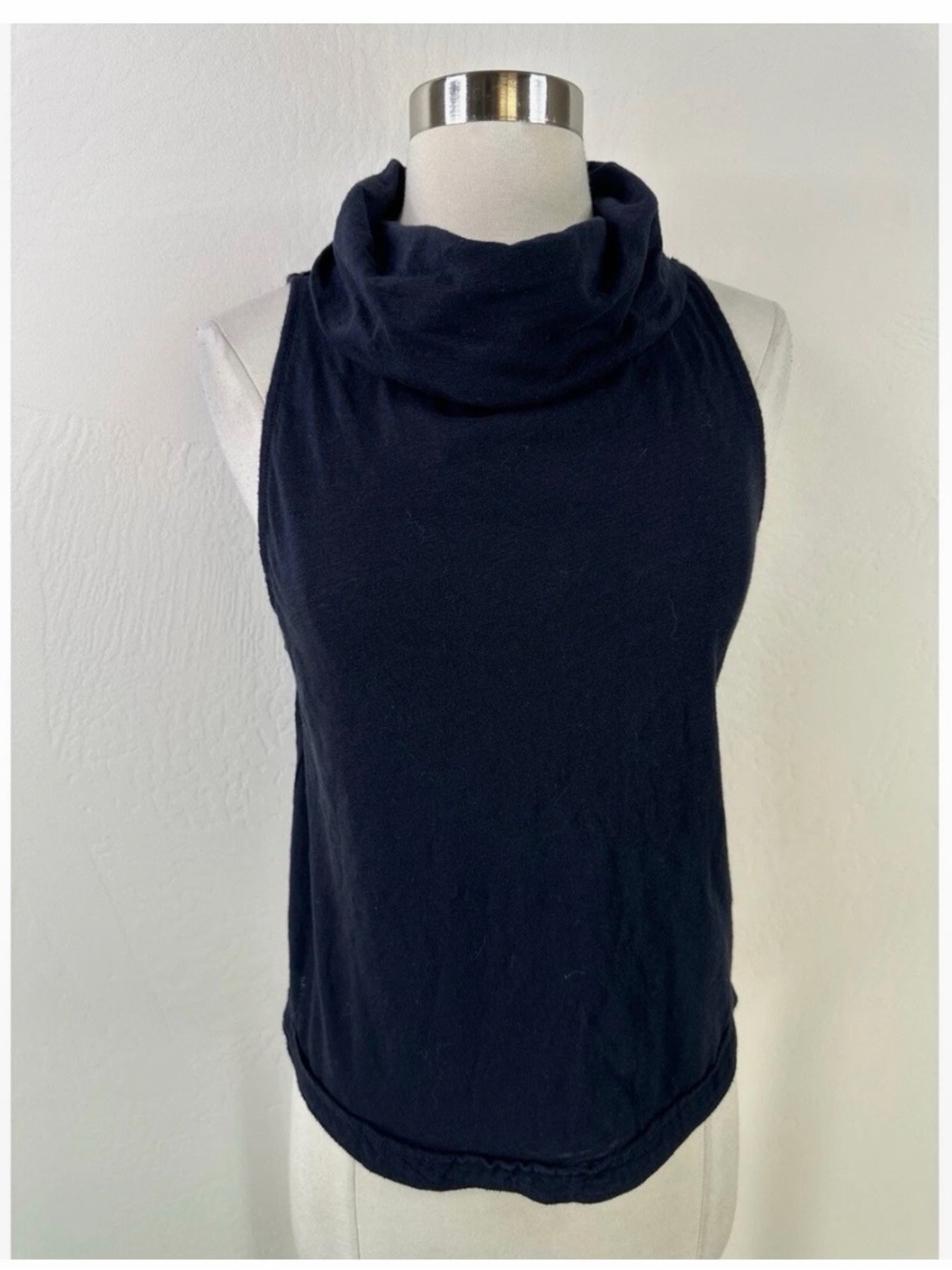 We The Free Navy Sleeveless Cowl Neck Tank